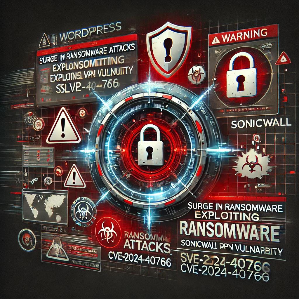 Arctic Wolf Labsは、2024年8月以降SonicWall(ソニック ウォール)のSSL VPNの脆弱性(CVE-2024-40766)を利用した不正アクセスからFogおよびAkiraランサムウェア攻撃が急増していることを報告しました。 サイバー攻撃の概要 2024年8月以降、特にSonicWallの製品をターゲットとしたFogおよびAkiraランサムウェアの活動が急増しました。75％の攻撃でAkiraが使用され、25％ではFogが展開されています。攻撃者はSSL VPN経由でのアクセス後、即座にネットワーク内の暗号化プロセスに移行するため、迅速な対応が難しい状況になっています。 Arctic Wolf の新しいレポートでは、 Akiraと Fog ランサムウェア攻撃が少なくとも 30 件の侵入を実行しており、そのすべてが SonicWall VPN アカウントを介したネットワークへのリモート アクセスから始まったと警告しています。 これらのケースのうち、75% は Akira に関連しており、残りは Fog ランサムウェア攻撃によるものとされています。 興味深いことに、2 つの脅威グループはインフラストラクチャを共有しているようで、これはSophos が以前に文書化したように、両者間の非公式な協力関係が継続していることを示しています。 侵入の手法 SSL VPNアカウントの不正利用: 攻撃者はホスティング関連のIPアドレスからSonicWall SSL VPNにログインし、ネットワークへのアクセスを確保。侵害された SSL VPN アカウントは多要素認証を有効にしておらず、サービスをデフォルト ポート 4433 で実行していたようだと指摘しています。 CVE-2024-40766の脆弱性: SonicWall機器において、脆弱性の存在が報告されていますが、Arctic Wolfは明確なエクスプロイトを確認できていません。攻撃者は、脆弱な機器を標的にして、VPN経由でログインを実行しています。 攻撃者の行動とツール 攻撃者は、次のようなツールを活用して情報収集、 lateral movement（横展開）、および暗号化を実施し攻撃者は、特に仮想マシンやそのバックアップを重点的に暗号化し、業務の中断を狙います。 Mimikatz: 認証情報の取得 PsExec: リモートコマンド実行 AnyDeskやMobaXterm: 継続的なリモートアクセス Rclone: データのクラウドへの転送